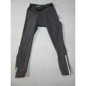 Canari Pants Mens Medium Black Cycling Biking Pro Elite Gel Padded Ankle Zip